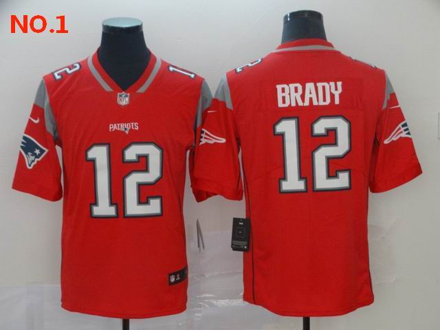 Men's New England Patriots #12 Tom Brady Jerseys-3